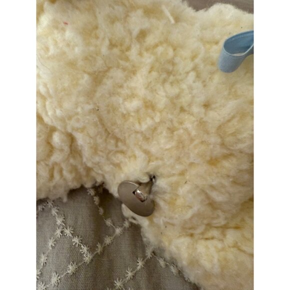 Vtg Eden Pale Yellow Musical Animated Wind-Up Lamb Plush Toy 10" tested works - Picture 3 of 13